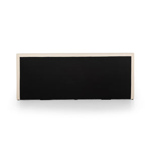 Martina Bed Wide King in Bergamo Parchment