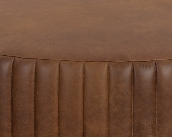 DIVANO OTTOMAN - LUCIA TOBACCO LEATHER