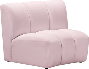 Lynda Modular Chair In Pink Velvet