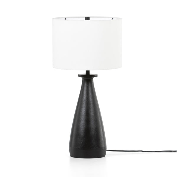 Innes Table Lamp In Matte Black Cast Alumnm
