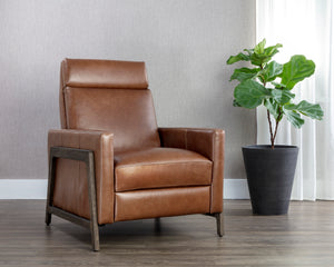 BRANDON RECLINER - SHALIMAR TOBACCO LEATHER
