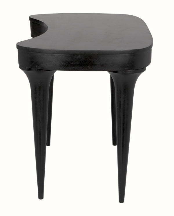 Rennie Mahogany Desk in Hand-Rubbed Black Finish