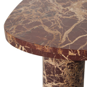 Zion Coffee Table Set - Merlot Marble