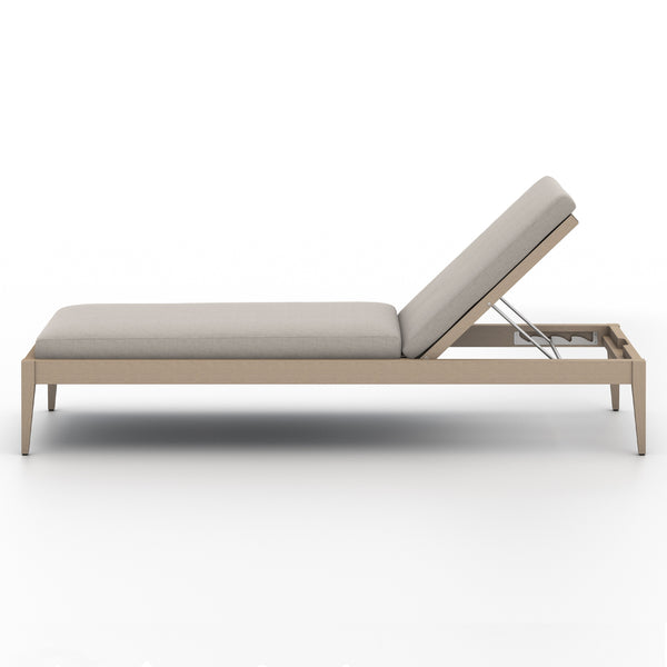 Sherwood Outdoor Chaise Lounge In Bwn/Stone