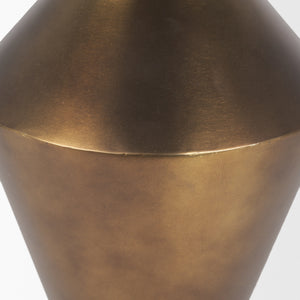 Perrin Large Brushed Gold Metal Decorative Vase