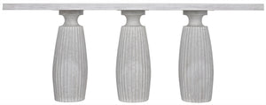 Evelyn Console in White Wash Mahogany and Veneer