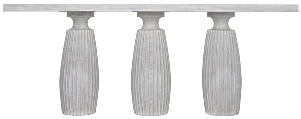 Evelyn Console in White Wash Mahogany and Veneer