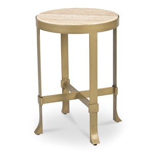 Moe's Holli Side Table Travertine Top
