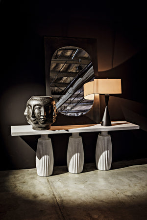 Evelyn Console in White Wash Mahogany and Veneer