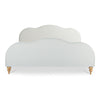Jacqueline Queen Bed in Cream Upholstery