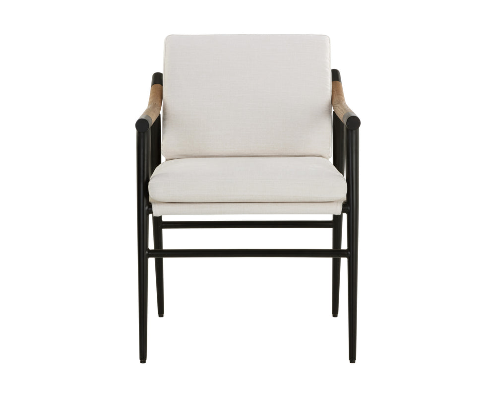 MEADOW DINING ARMCHAIR - HEATHER IVORY TWEED