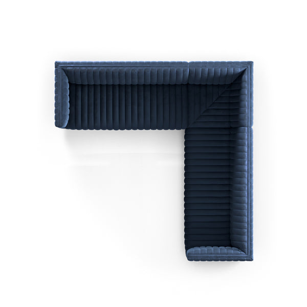 Augustine 3 Pc Sec Sofa In 105 In Navy