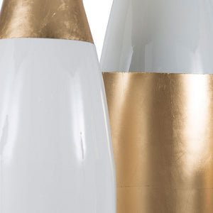 Gilded Cardboard Sculpture Vases