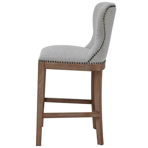 Dorsey Fabric Counter Stool Drift Wood Legs In Cardiff Gray 