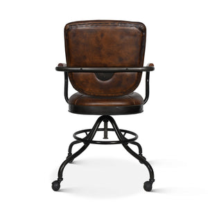 Oden Desk Chair, Antique Whiskey Leather