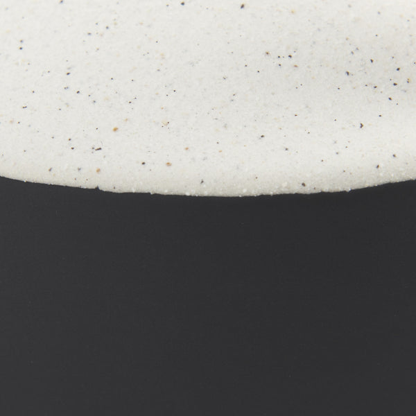 Burton 11.6H Medium White and Black Ceramic Jug Vase