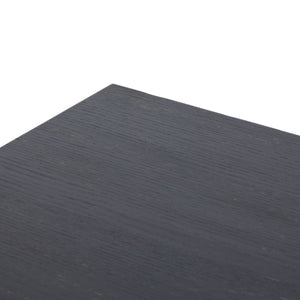 Avedon Desk In Aged Black Oak And Aged Black Oak Veneer And Brass Patina