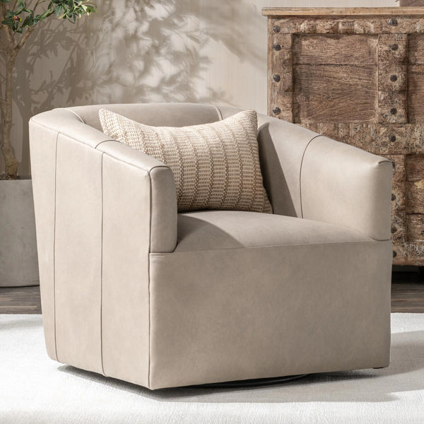 Vernon Swivel Chair in Lush-Cashmere Fabric