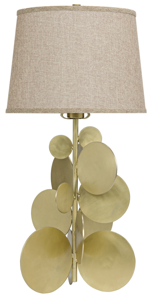 Vadim Table Lamp with Shade, Metal with Brass Finish