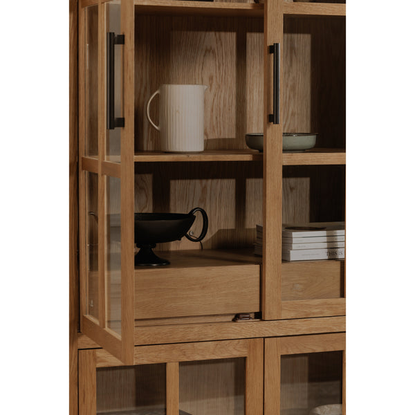 Moe's Raymond Tall Cabinet in Natural Finish