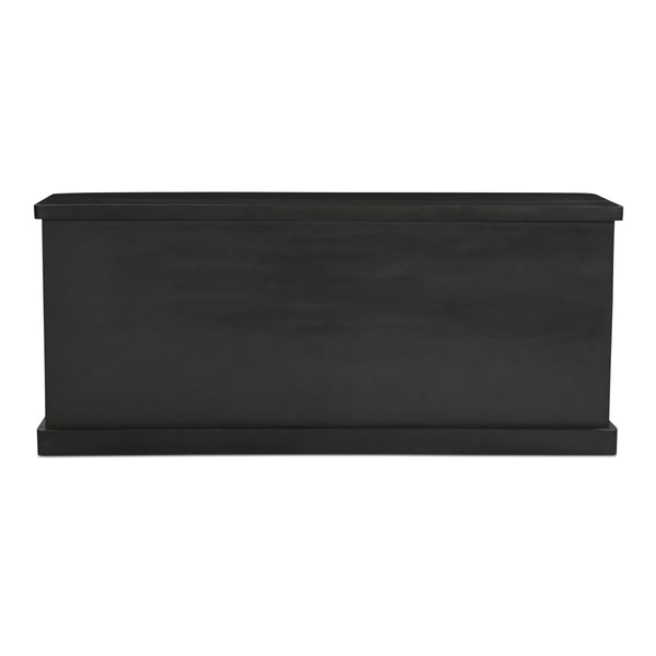 Mona Sideboard with Glass Doors in Black