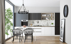 Barclay 6 Light Chandelier in Matte Black Finish