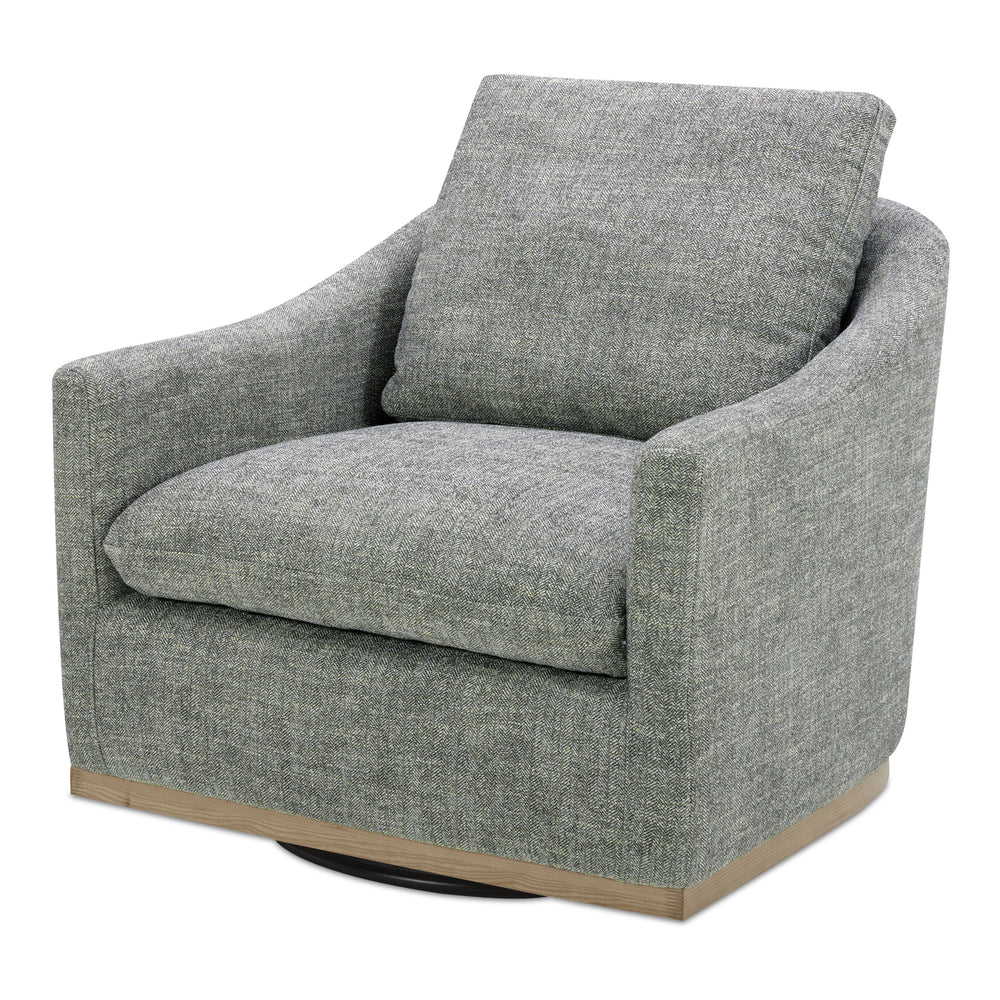 Moe's Linden Swivel Chair in Slated Moss