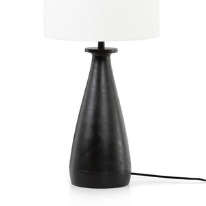 Innes Table Lamp In Matte Black Cast Alumnm