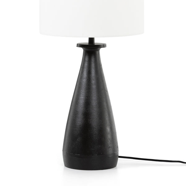 Innes Table Lamp In Matte Black Cast Alumnm