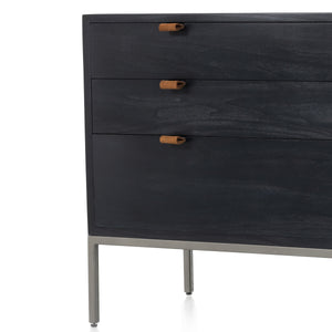 Trey Large Nightstand In Black Wash Poplar