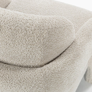 Salino Upholstered Lounge Chair in Natural Fabric