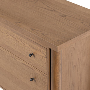 Roark 6 Drawer Dresser In Amber Oak Veneer