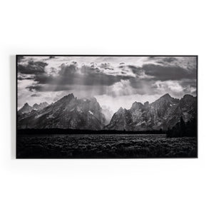 Grand Teton Range By Getty In Black Maple F