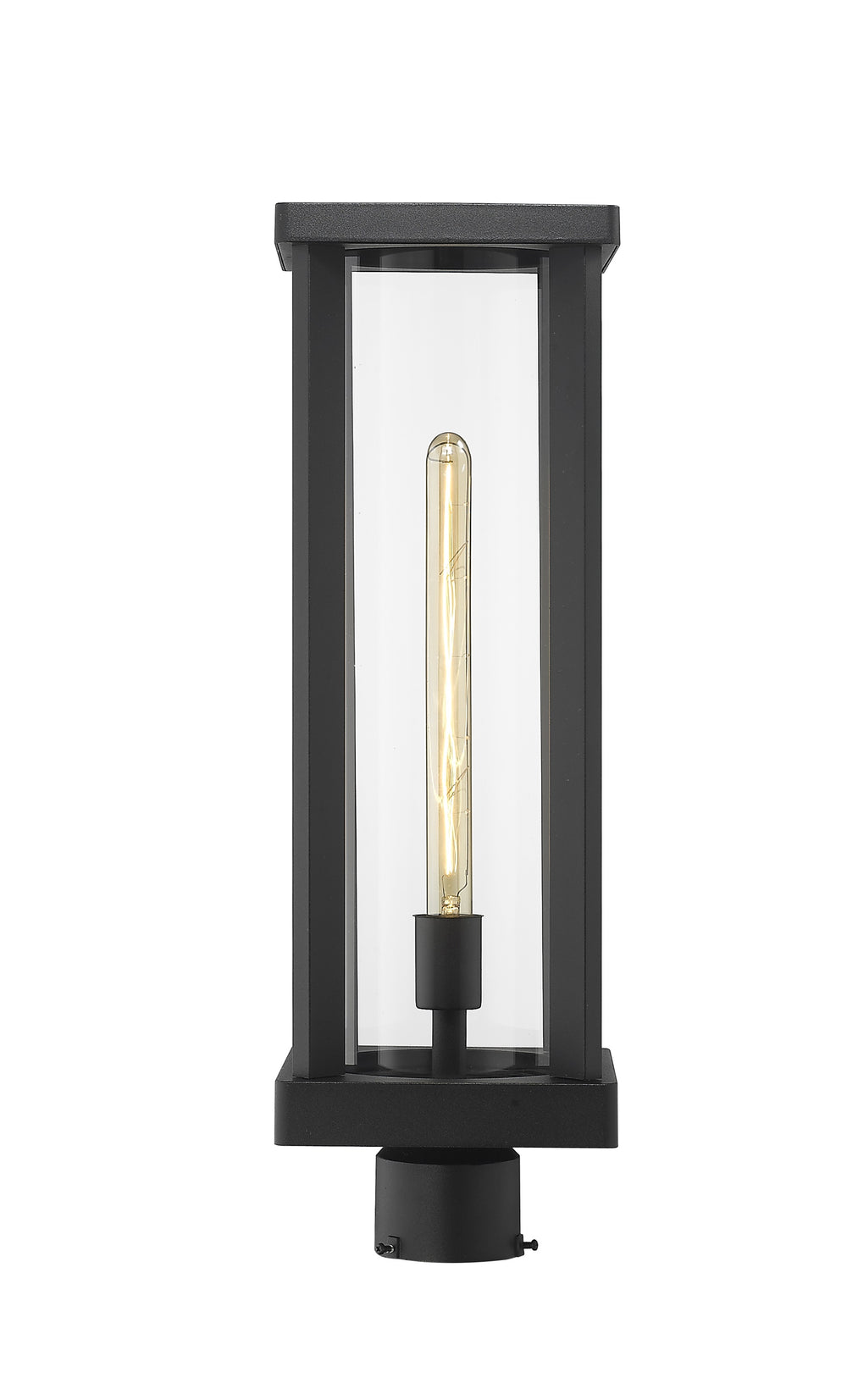 Glenwood 1 Light Outdoor Post Mount Fixture in Black Finish