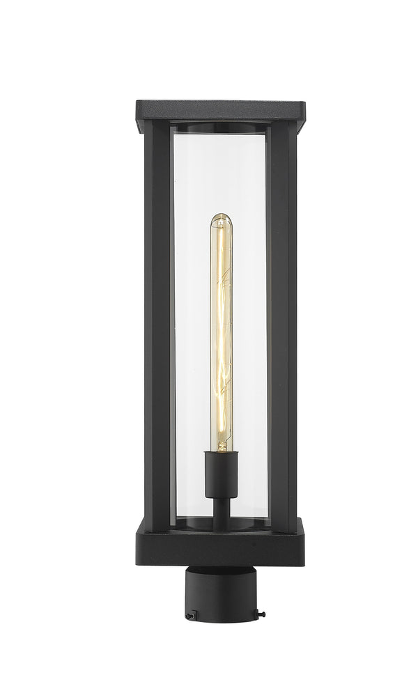 Glenwood 1 Light Outdoor Post Mount Fixture in Black Finish