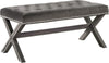 Herbert Bench In Grey Velvet