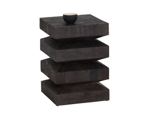 CORMAC END TABLE - DARK BROWN