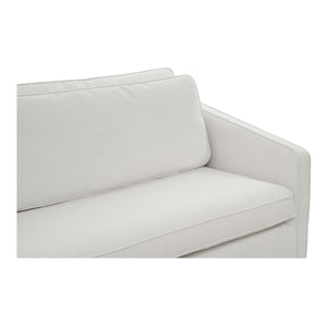 Phoebe Ivory Sofa with Tapered Arms & Feather Seat