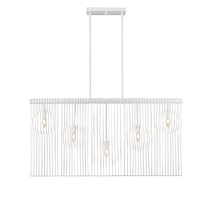 Contour 5 Light Island/Billiard in White Finish