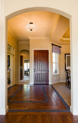 Arlington 3 Light Semi Flush Mount in Bronze Finish