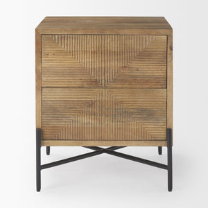 Cairo 22.0L x 22.0W x 26.0H Wood 2 Drawer Accent table