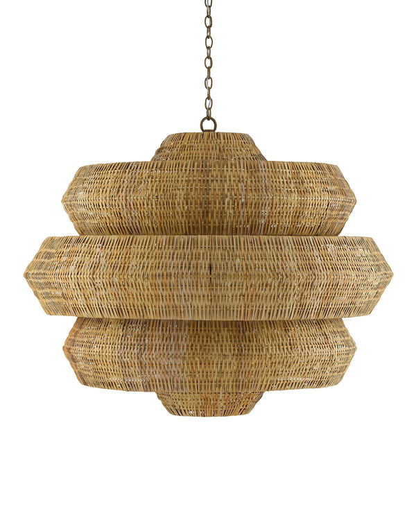 Antibes Grande Chandelier In Khaki & Natural