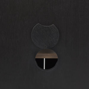 Sloan Black Wood W/Black Metal Frame Accent Cabinet