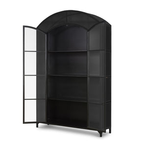 Belmont Wide Metal Cabinet In Black