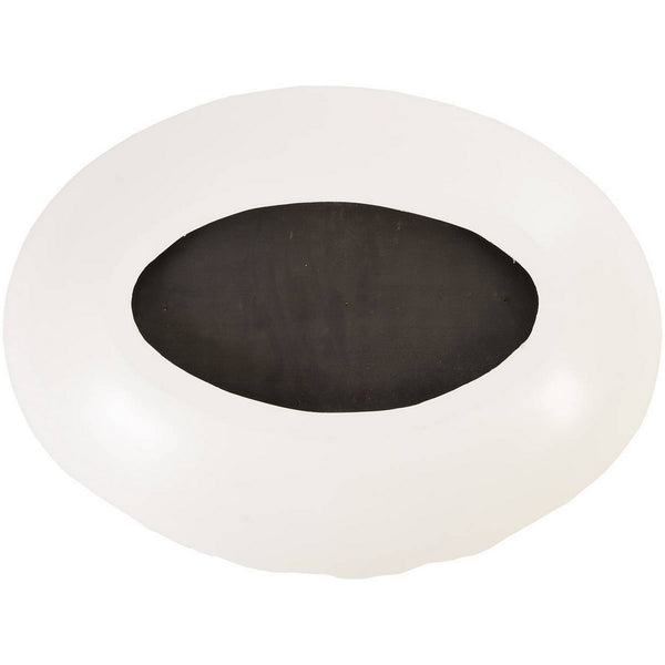 Broken Egg Mirror-White and Silver Leaf