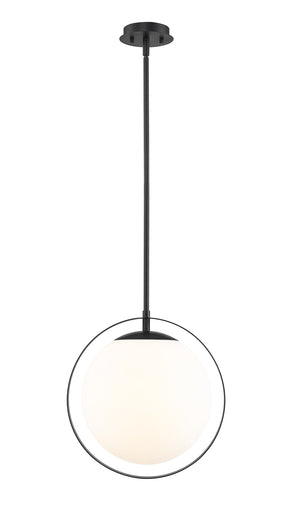 Midnetic 1 Light Mini Pendant in Matte Black Finish