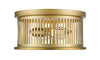 Camellia 2 Light Flush Mount in Brass Finish