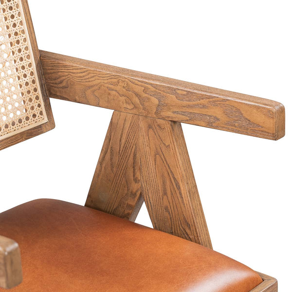 Douglas Leather Seat Dining Chair - Autumn Brown