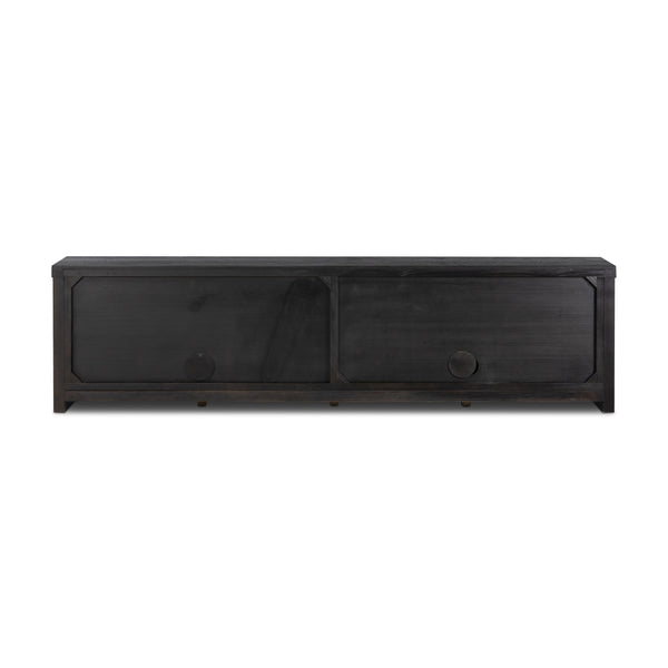 Laredo Media Console In Smoked Black Veneer