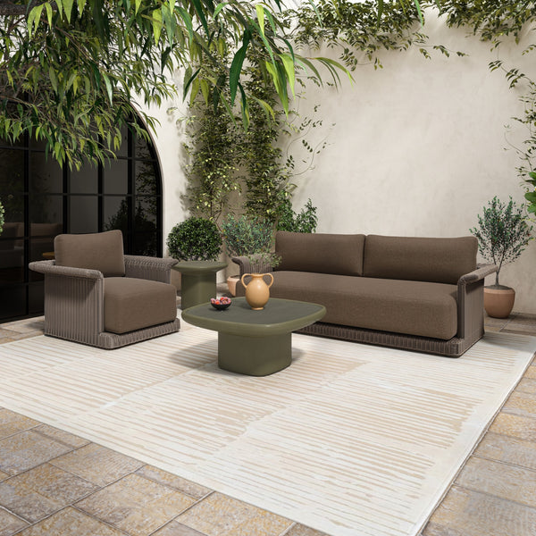 Moe's Manon Outdoor Side Table in Deep Green
